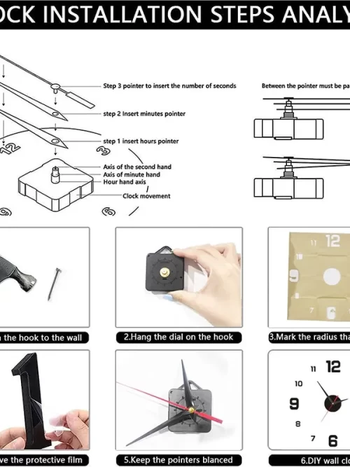 Frameless DIY Wall Clock Decal