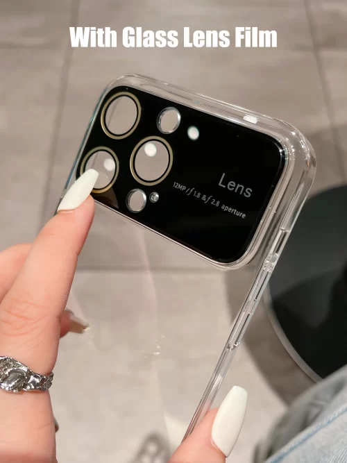 Transparent Camera Protection Case for iPhone 15-14 Pro Max